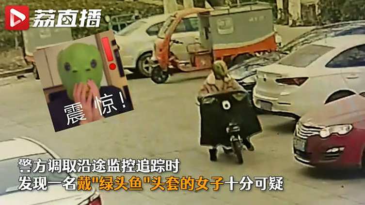 【女子戴绿鱼头套盗窃被抓:以为戴上头套能逃避侦查】平安法治2021近日,江苏宿迁一所小学的